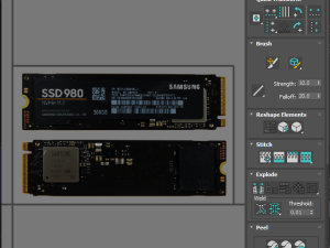 SSD M2 Hard Drive Samsung 980 Modelo 3D