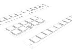 3 Piece Memory Modules Set 3D Model