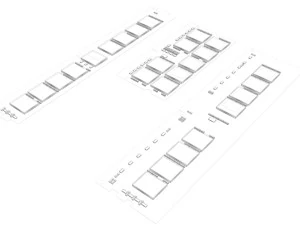3 Piece Memory Modules Set 3D Model