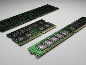 3 Piece Memory Modules Set 3D 모델