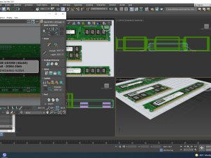 3 Piece Memory Modules Set 3D 모델