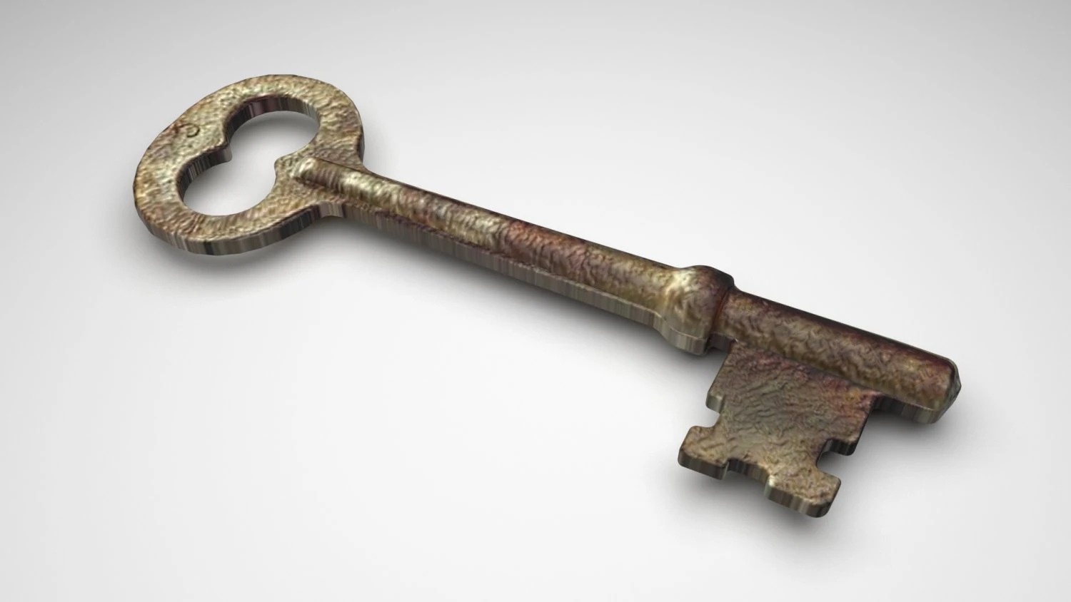 Vintage Key 3D Model .c4d .max .obj .3ds .fbx .stl .blend 