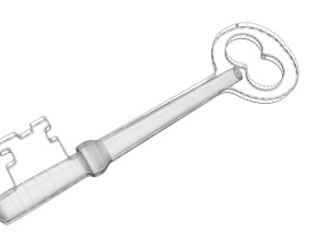 Vintage Key Modelo 3D