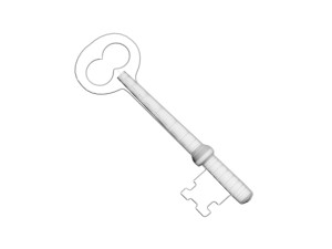 Vintage Key Modelo 3D
