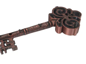 Bronze Vintage Key 3D Model