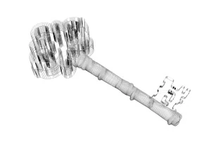 Bronze Vintage Key 3D Model