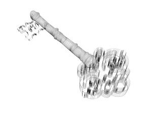 Bronze Vintage Key Modelo 3D