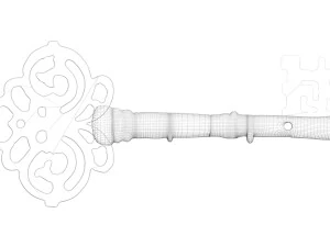 Bronze Vintage Key 3D Model