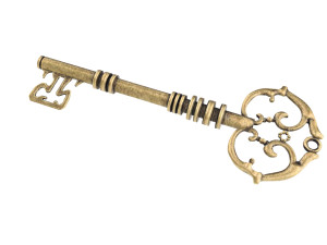 Gold Vintage Key 3D Model