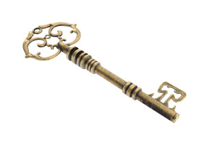 Gold Vintage Key 3D Model