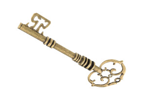 Gold Vintage Key 3D Model