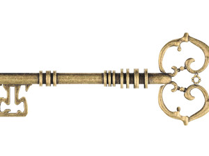 Gold Vintage Key 3D Model
