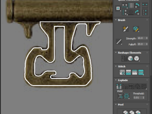 Gold Vintage Key 3D Model