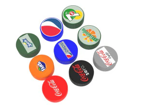 Plastic Bottle Caps Set 3D Model