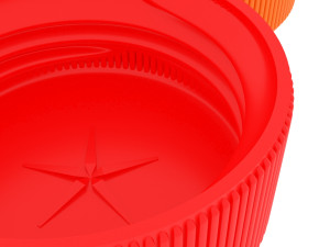 Plastic Bottle Caps Set Modèle 3D