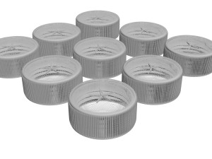 Plastic Bottle Caps Set Modèle 3D