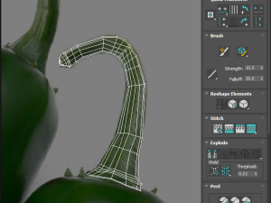 Chili Peppers Set 3D-Modell