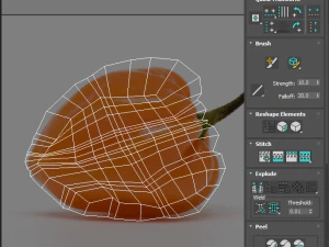 Chili Peppers Set 3D Model