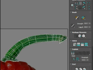 Chili Peppers Set 3D Model
