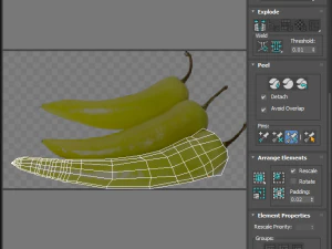 Chili Peppers Set 3D Model