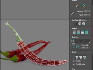 Chili Peppers Set 3D Model