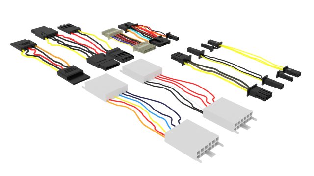 Cables For Computer Parts 3D 模型 .c4d .max .obj .3ds .fbx .stl .blend 