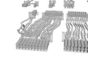 Cables For Computer Parts 3D Model
