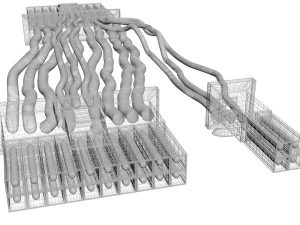 Cables For Computer Parts 3D Model