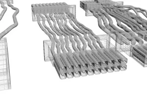 Cables For Computer Parts 3D Model