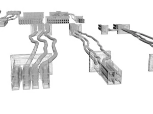 Cables For Computer Parts 3D Model