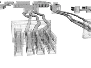 Cables For Computer Parts 3D Model