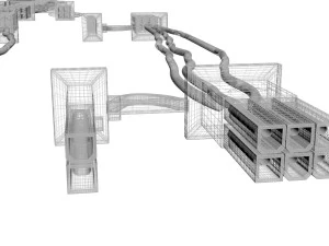 Cables For Computer Parts 3D Model