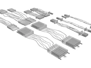 Cables For Computer Parts 3D Model