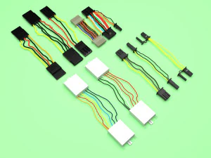 Cables For Computer Parts 3D Model