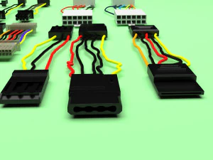 Cables For Computer Parts 3D Model