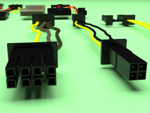 Cables For Computer Parts 3D Model