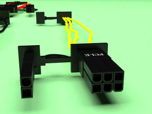 Cables For Computer Parts 3D Model