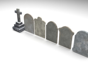 Gravestones Set Model 3D