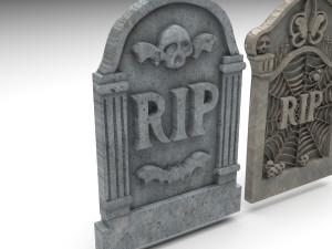 Gravestones Set Model 3D