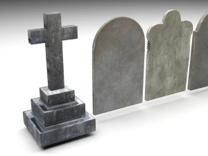묘비 세트 3D 모델