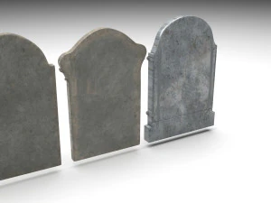 묘비 세트 3D 모델