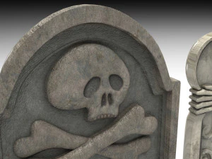 묘비 세트 3D 모델