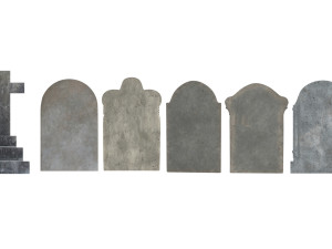Gravestones Set Model 3D