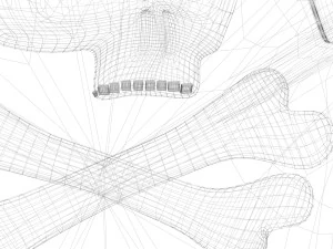 묘비 세트 3D 모델