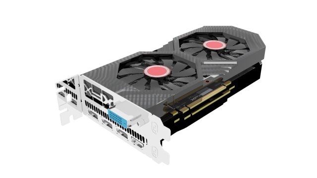 Graphics Card Model 3D .c4d .max .obj .3ds .fbx .stl .blend 