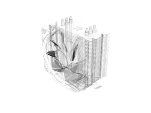 CPU Tower Cooler 3D 模型