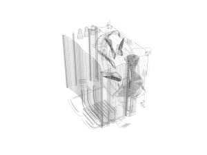 CPU Tower Cooler 3D 模型