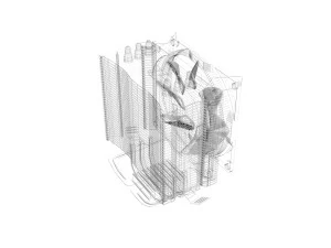 CPU Tower Cooler 3D Model