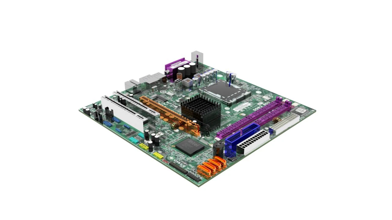 Motherboard 3D Model .c4d .max .obj .3ds .fbx .stl .blend 