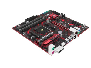 Asus AMD AM4 Prime EX-A320M Motherboard 3D Model